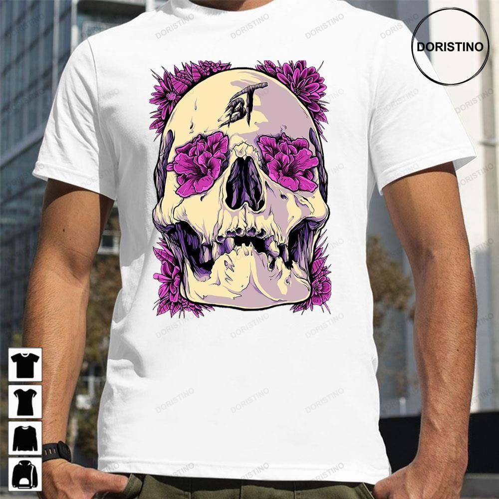 Purple Skull Flower Bury Tomorrow Awesome Shirts